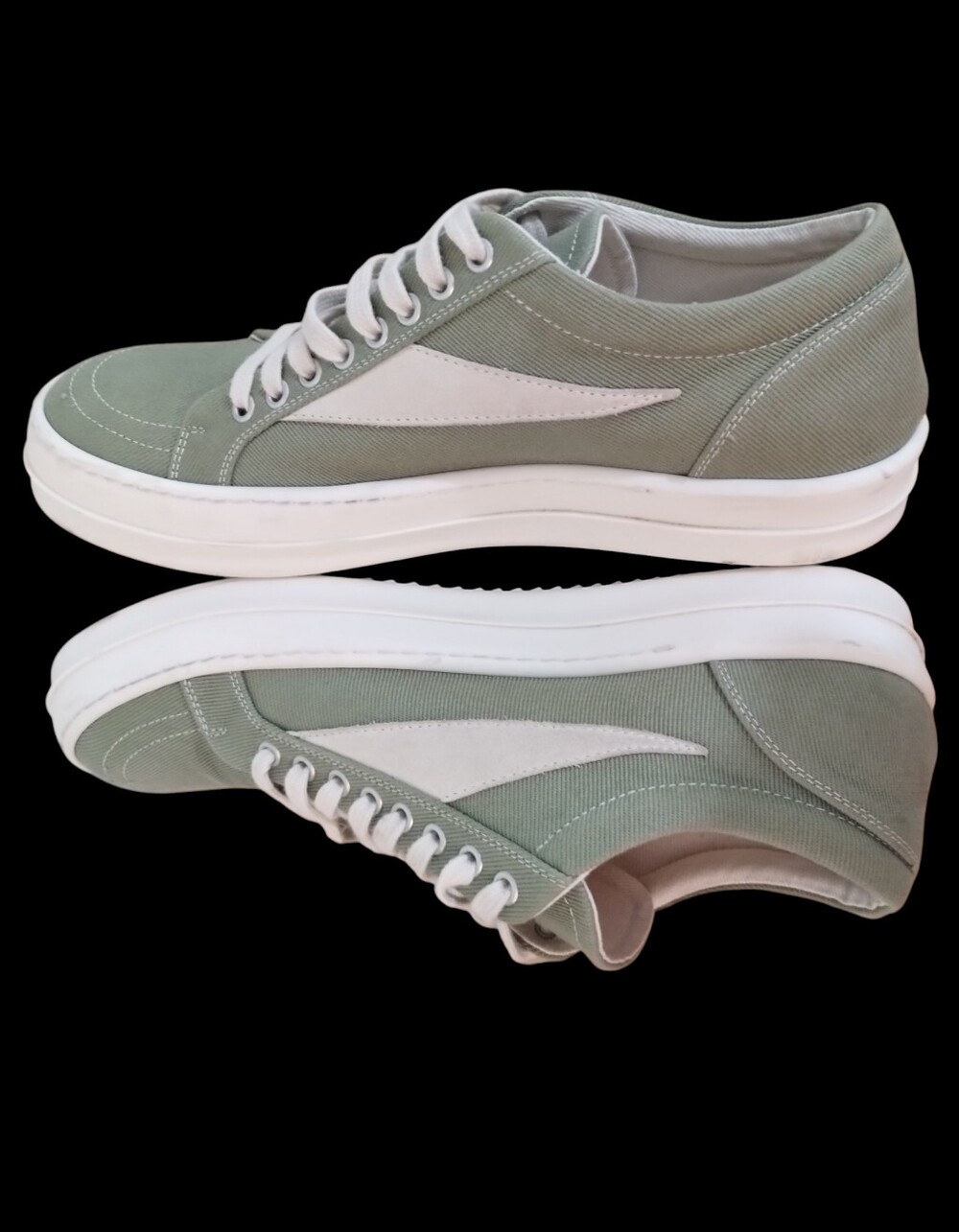 Rick Owens DRKSHDW  Vintage Low  Sneakers in Sage Milk - Picture 9 of 10